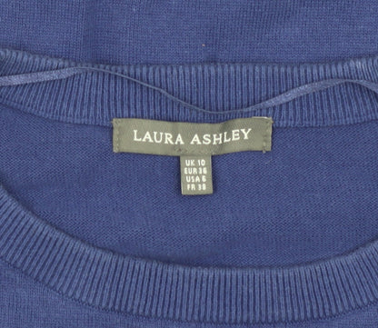 Laura Ashley Women's Blue Pullover Crew Neck Jumper