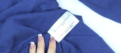 Laura Ashley Women's Blue Pullover Crew Neck Jumper