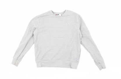 Additional front view of Fila Women's Grey Sweatshirt, size S, Casual Pullover