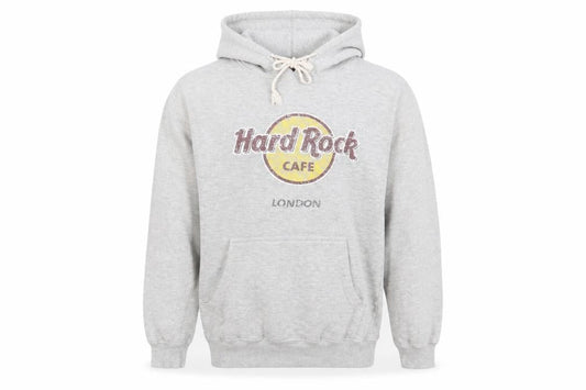 Hard Mens Rock Cafe Grey Pullover Hoodie M