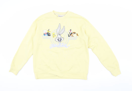 Looney Tunes Unisex Yellow XS Pullover Graphic Sweatshirt
