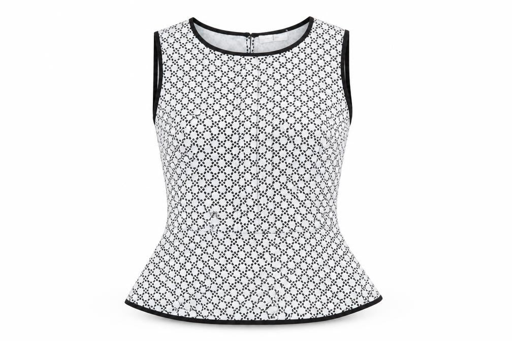 Jasper Conran Women's Polka Dot Peplum Blouse Size 12