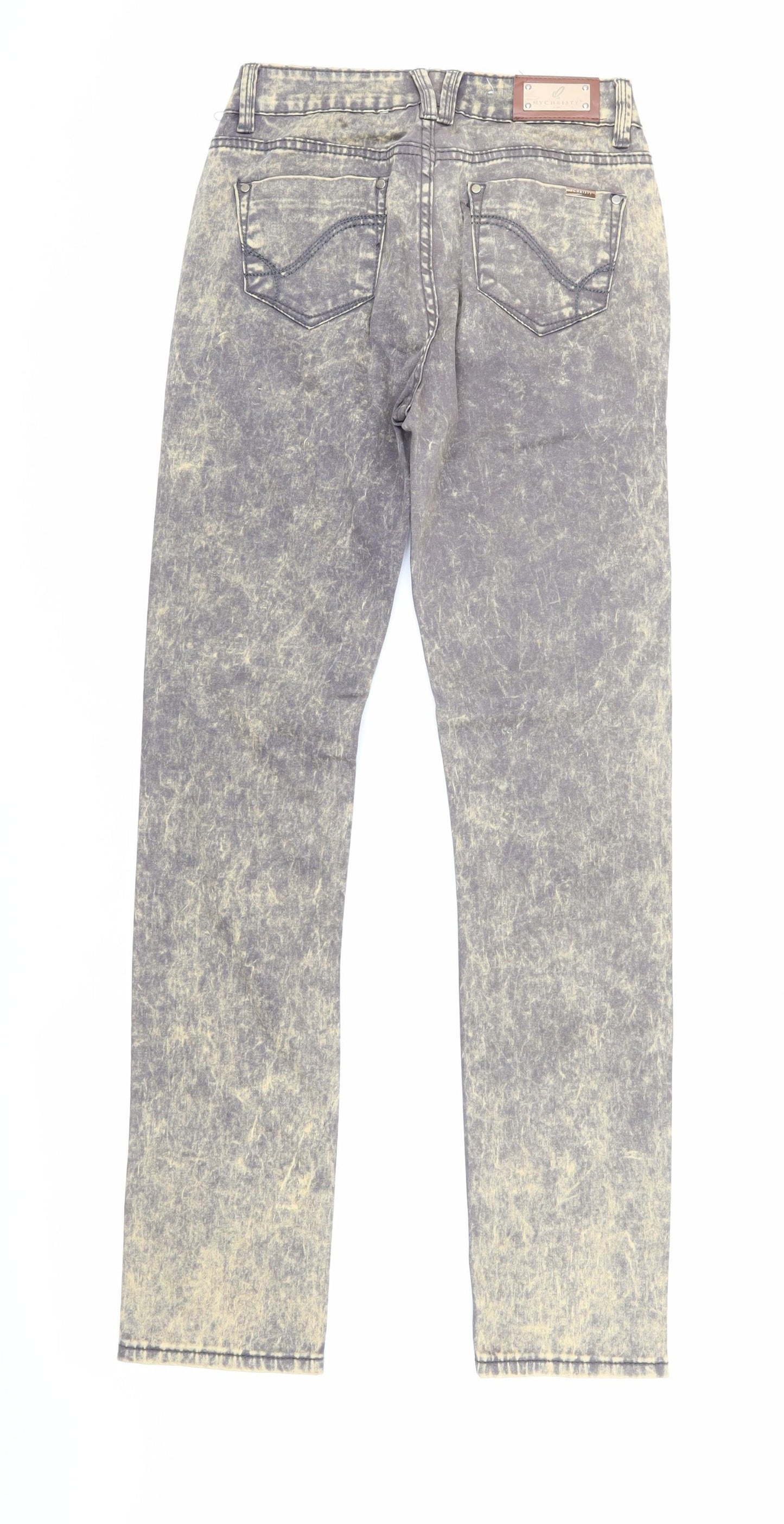 My Christy Women's Acid Wash Straight Jeans Blue