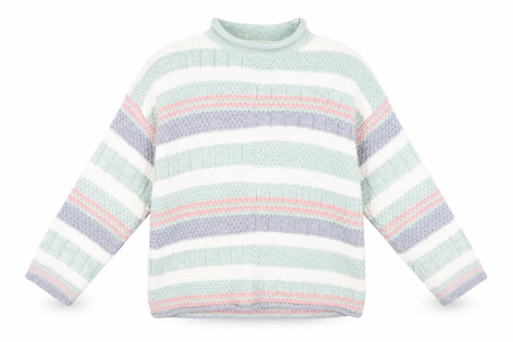 Apricot Women's Multicoloured L Striped Pullover Jumper