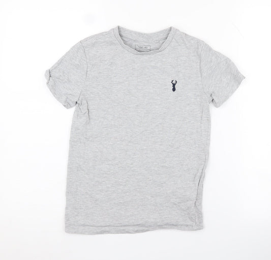Next Boys' Grey T-Shirt, 8 Years, Short Sleeve, Cotton Blend