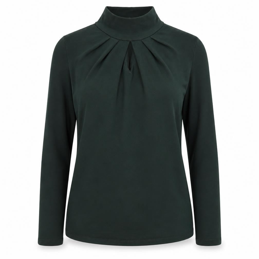 Redherring Women's Green Mock Neck Blouse Size 8