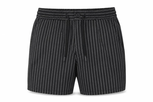 Topman Men's Black Striped Shorts, Size 28, Casual Summer Wear
