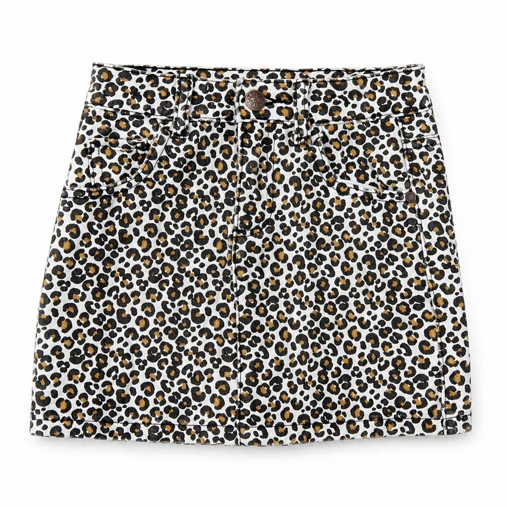 Marks & Spencer Girls Leopard Print Short Skirt 5-6 Years