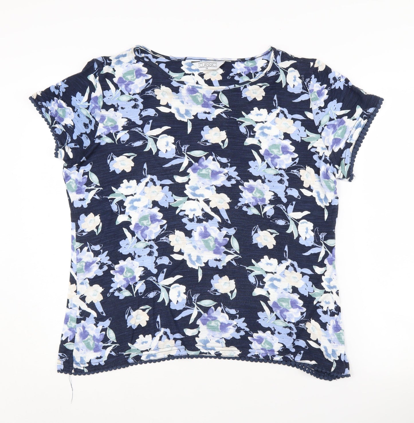 Classic Women's Multicoloured Floral T-Shirt - Size 16
