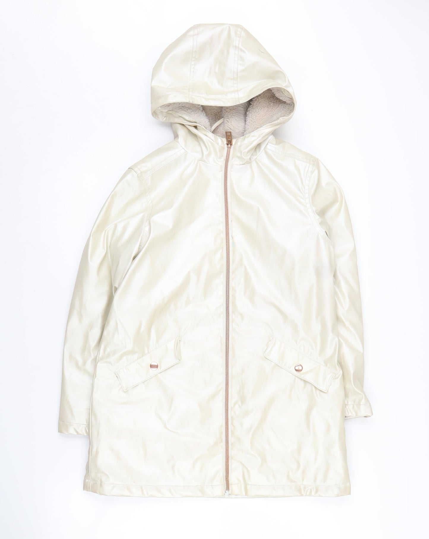 Marks and Spencer Girls Ivory Hooded Long Winter Jacket