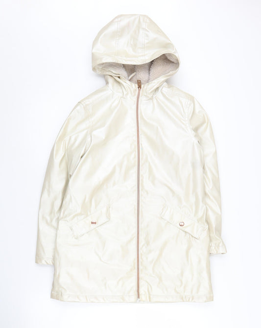 Marks and Spencer Girls Ivory Hooded Long Winter Jacket