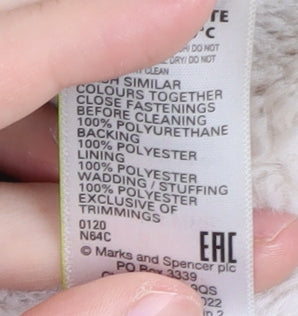 Marks and Spencer Girls Ivory Hooded Long Winter Jacket
