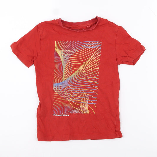 Next Boys Red Graphic Print T-Shirt, Age 4, Short Sleeve