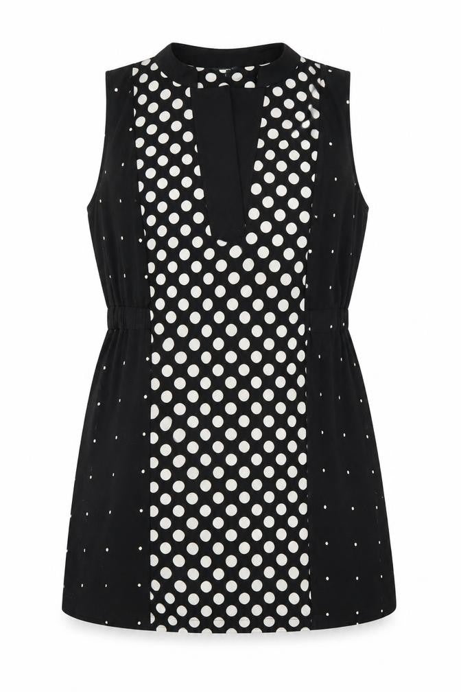 Next Women's Black Polka Dot Sleeveless Blouse, Size 14