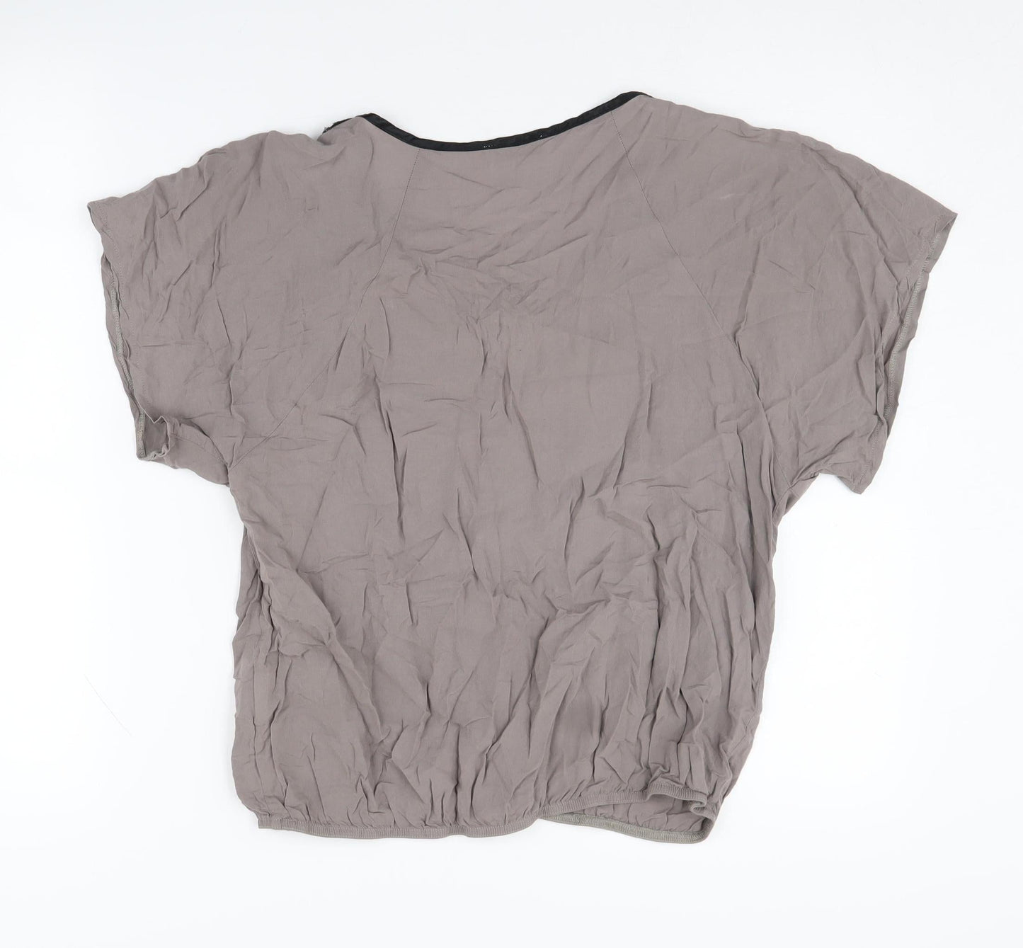 Cache Cache Women's Grey Beaded Tunic Blouse Size 1