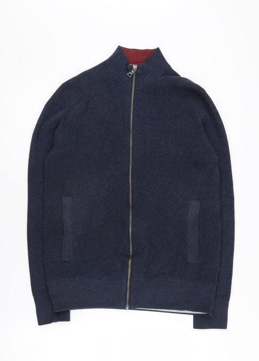 Marks and Spencer Men's Blue Basic Zip Jacket M