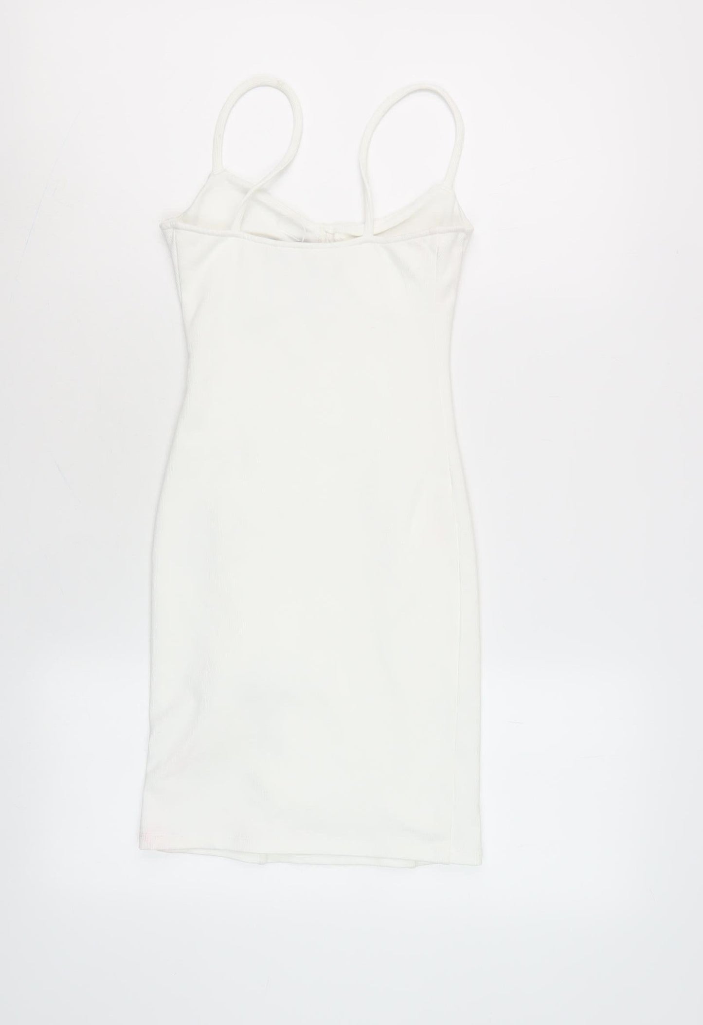 Bershka Women's White Bodycon Mini Dress XS