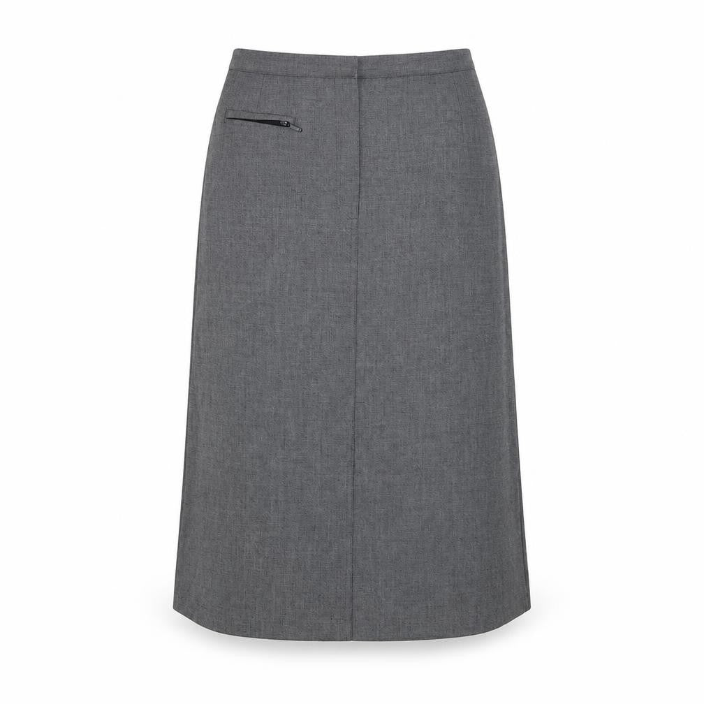 Marks & Spencer Women's Grey Zip Skirt, Size 12