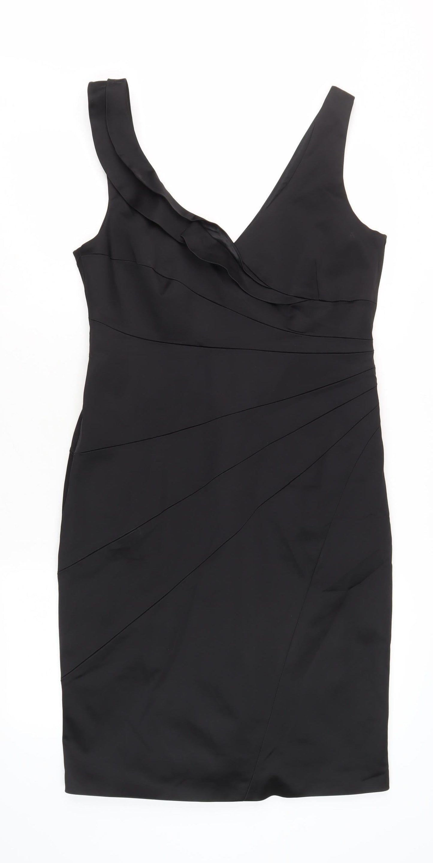 Coast Women's Black One Shoulder Sheath Dress, Size 16