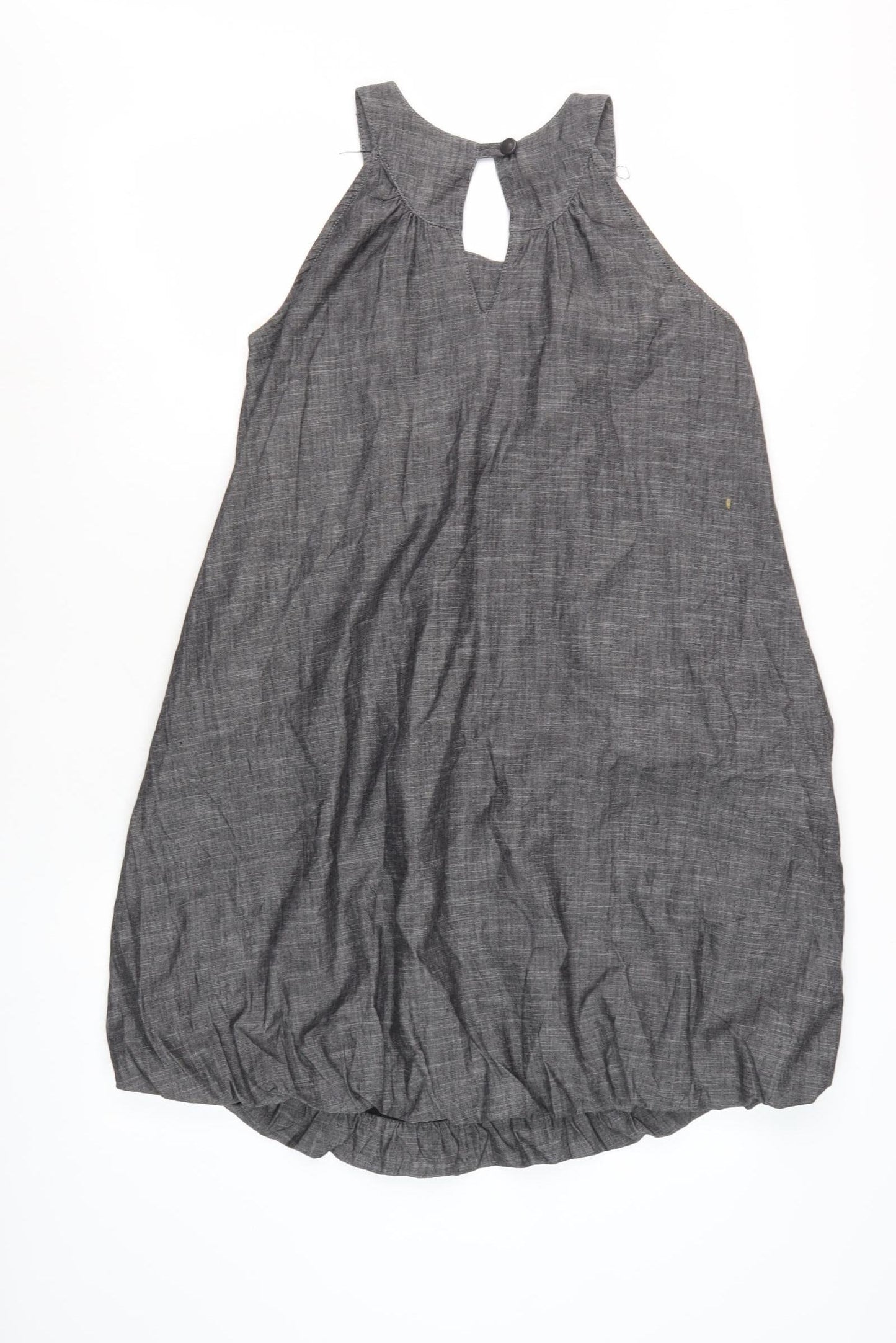 Next Women's Grey Beaded Sleeveless Dress Size 10