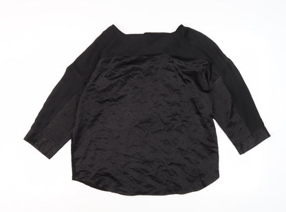 Oasis Women's Black Boat Neck Top - Size M