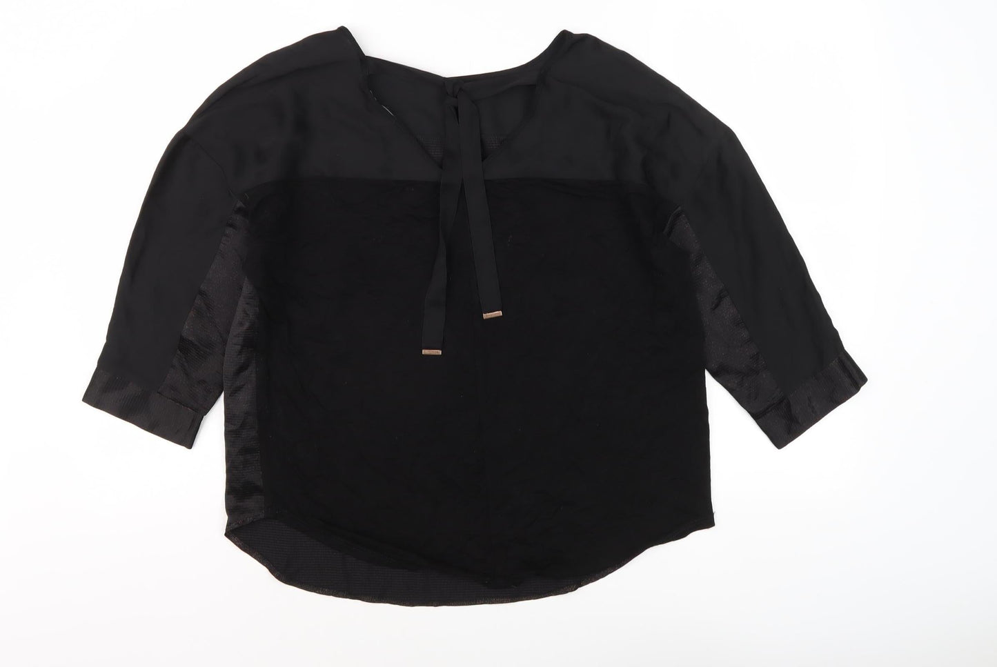 Oasis Women's Black Boat Neck Top - Size M