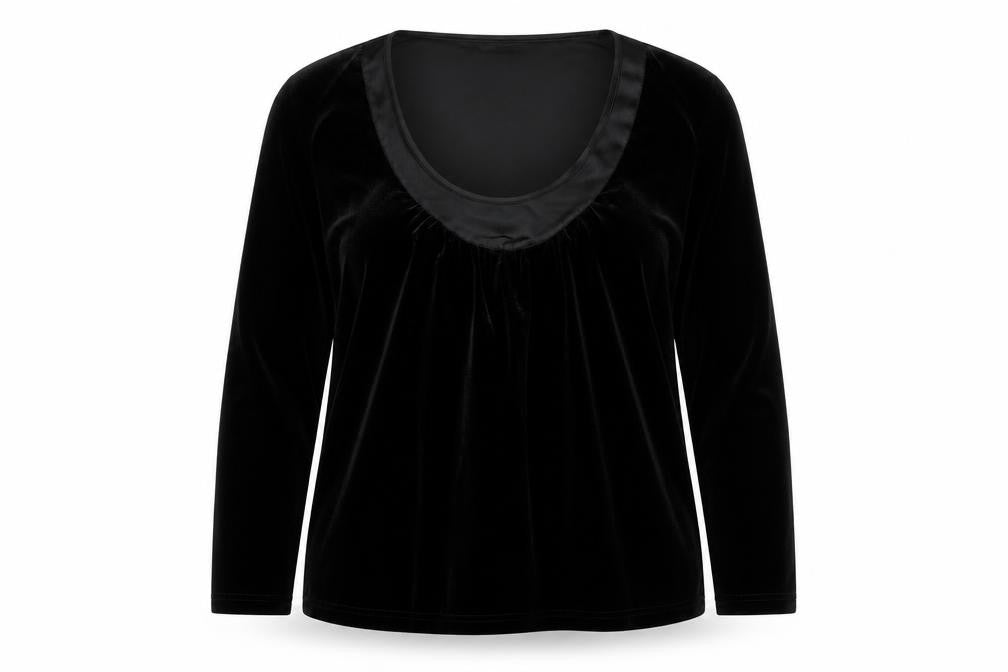 Paul Separates Women's Black Velvet Scoop Neck Top Size 10
