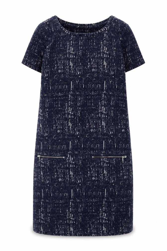 Next Women's Black Shift Dress Size 8 Short Sleeve