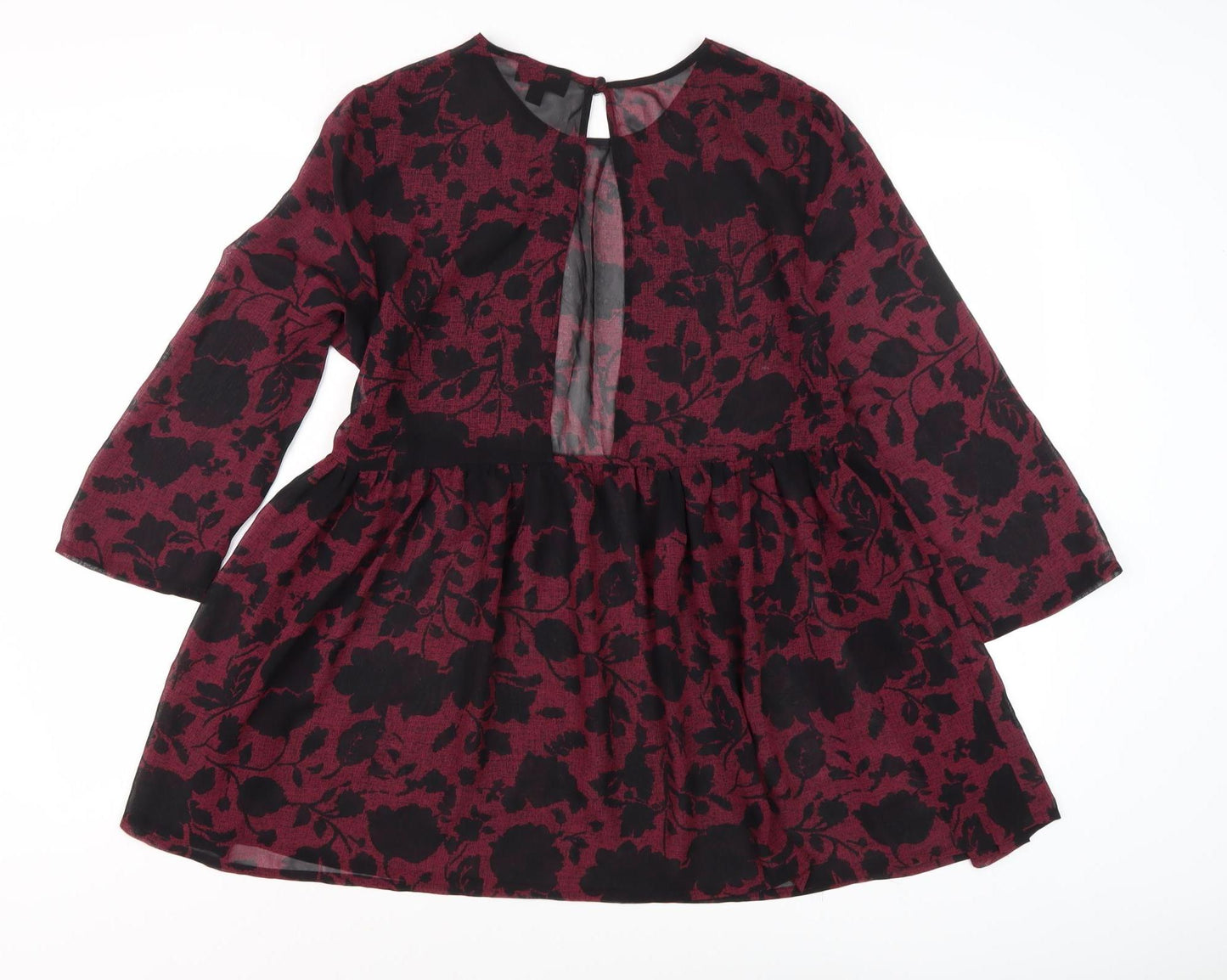 Topshop Women's Floral Blouse UK 16, Multicoloured
