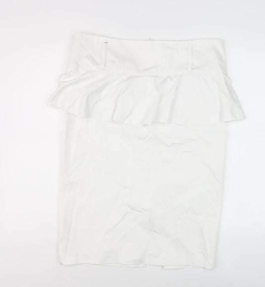Dorothy Perkins Women White High Rise Casual Skirt 16