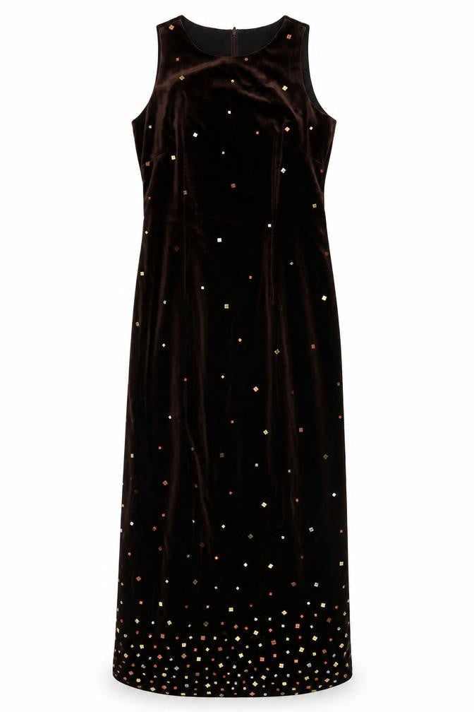 Special Occasions Black Velvet Sheath Dress Size 10