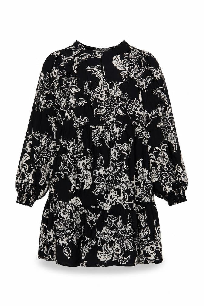Marks & Spencer Women's Black Floral Shift Dress, Size 8