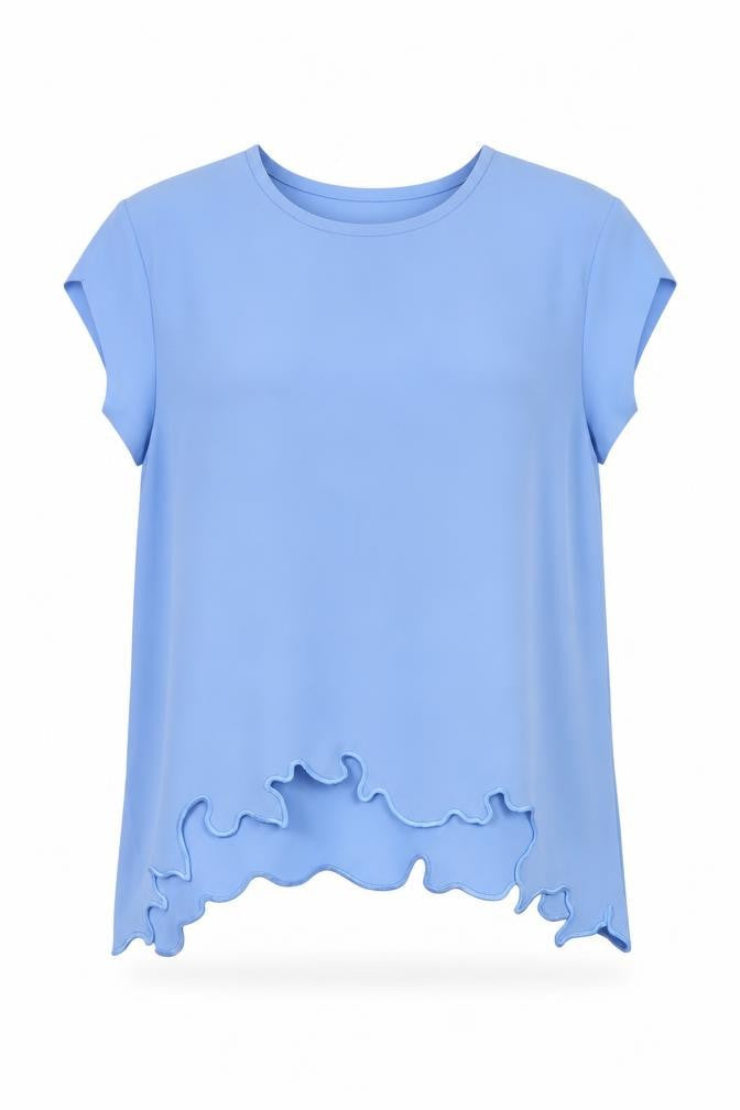 Zara Women's Blue Cap Sleeve Top Size 12