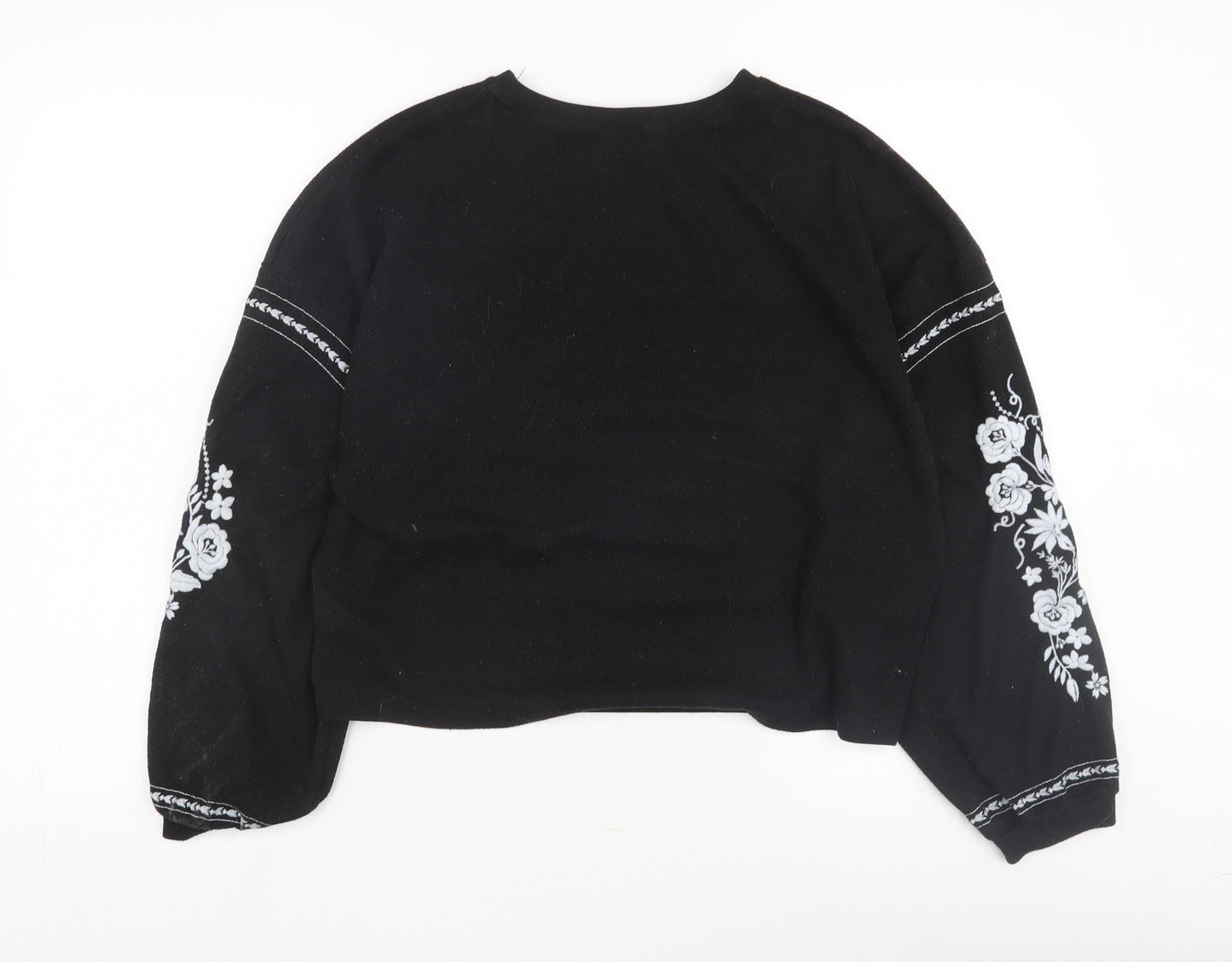 New Look Women’s Black Embroidered Pullover Jumper S