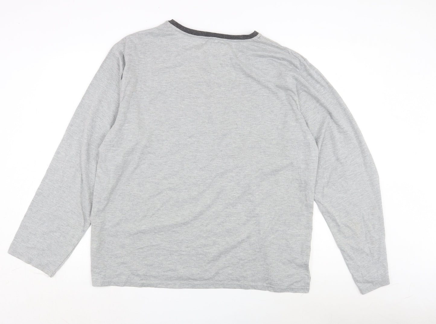 The White Company Men's Grey Long Sleeve T-Shirt L