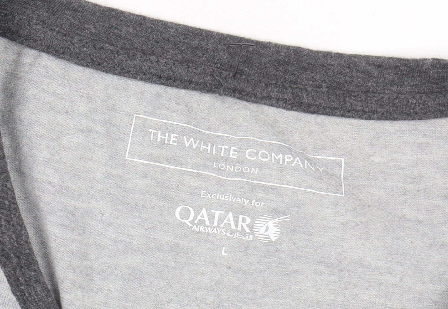 The White Company Men's Grey Long Sleeve T-Shirt L