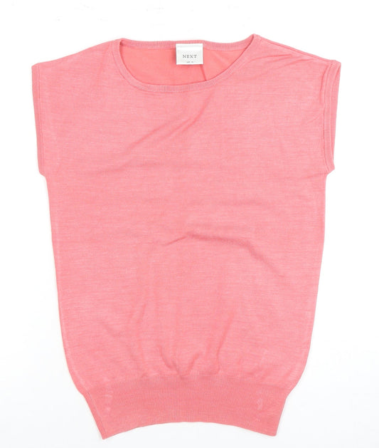 Next Women's Pink Crew Neck Sleeveless Top, Size 12