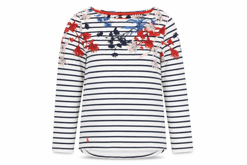 Joules Women's Multicoloured Striped T-Shirt Size 8
