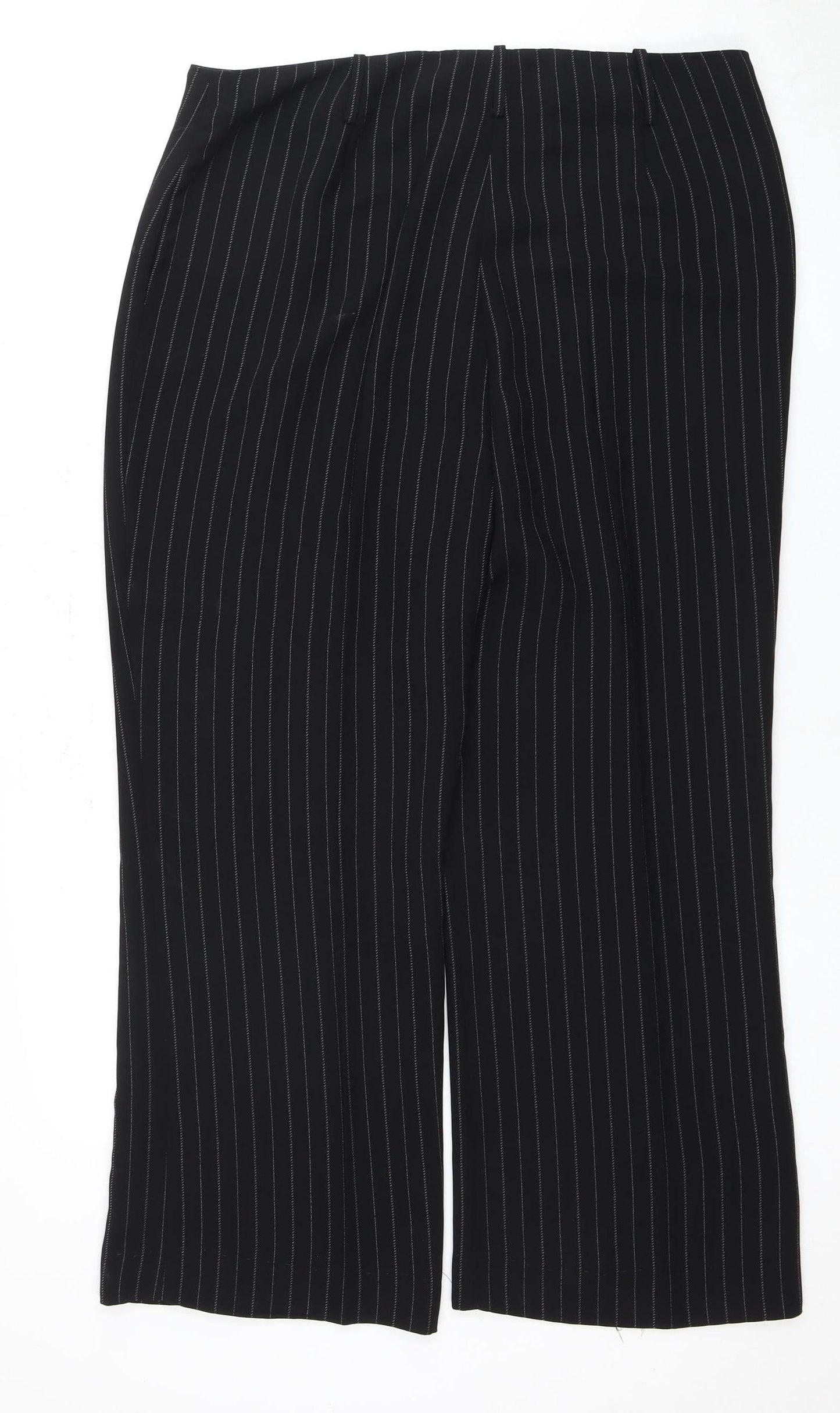 Marks and Spencer Women’s Black Striped Trousers Size 16