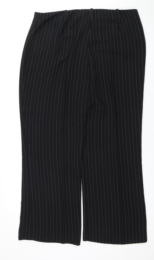 Marks and Spencer Women’s Black Striped Trousers Size 16