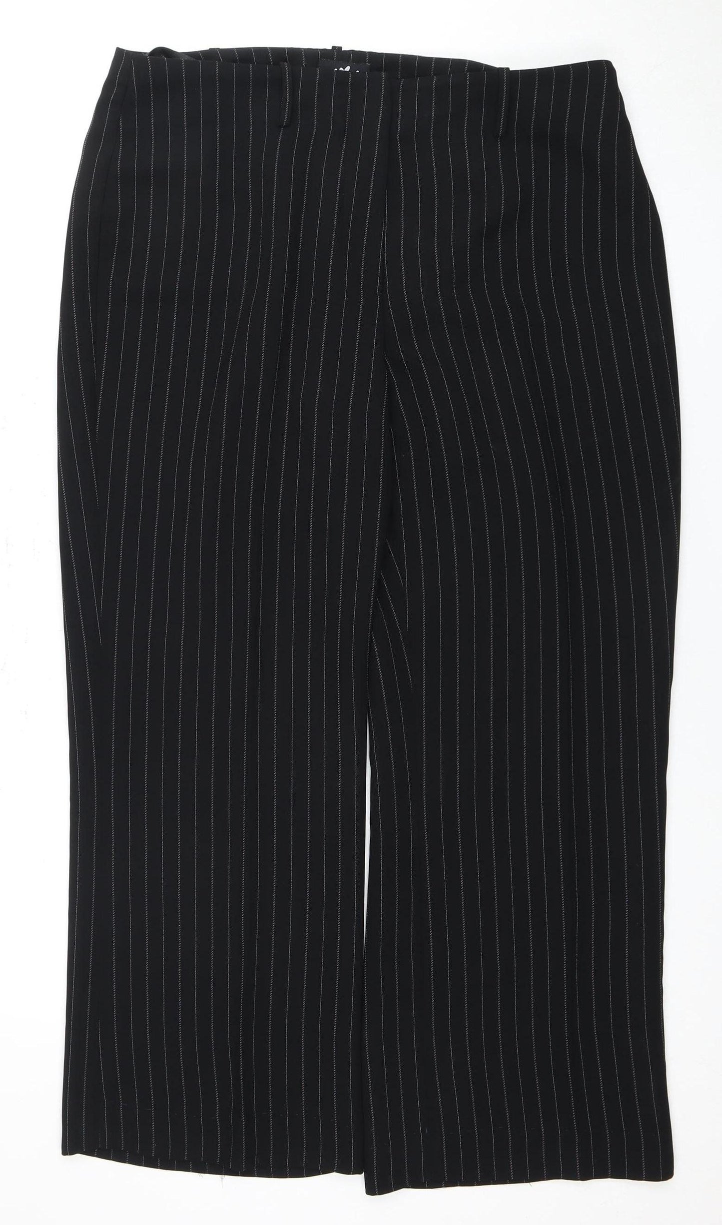Marks and Spencer Women’s Black Striped Trousers Size 16