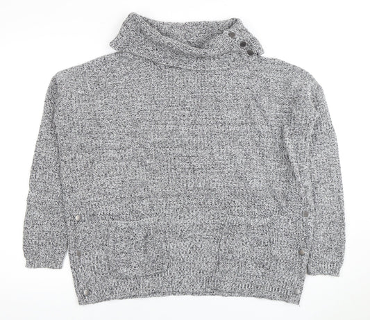 Next Women's Grey Roll Neck Jumper Size S