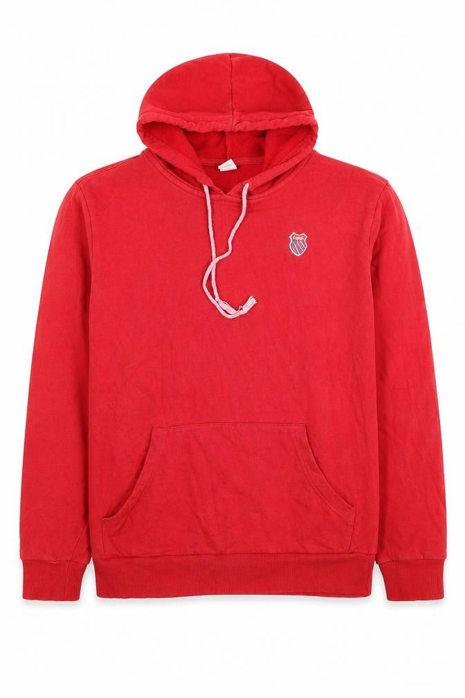 K-Swiss Men's Red Pullover Hoodie - Small
