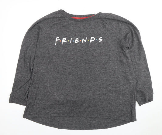 Primark Women's Grey Friends Logo Nightshirt XL