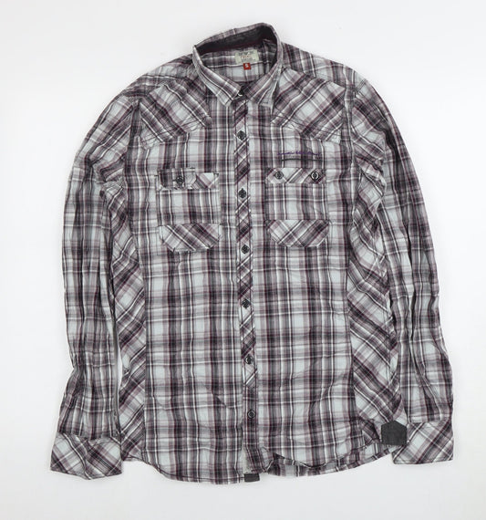 Next Men’s Multicoloured S Plaid Cotton Shirt