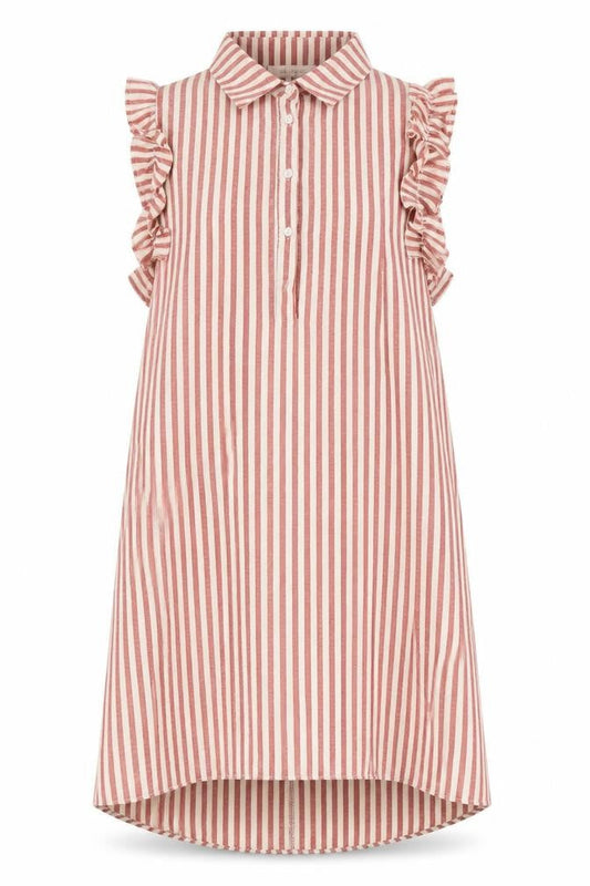 Flamant Rose Women's Striped Collared Shirt Dress