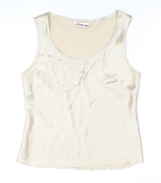 Kaleidoscope Women's Beige Tank Top UK 14 in Polyester