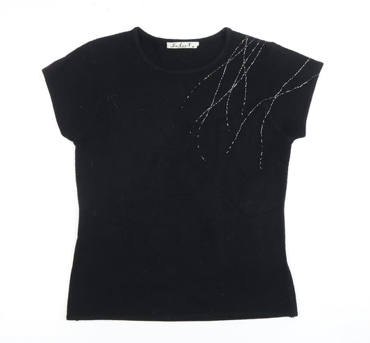 Select Women's Black T-Shirt, M, Short Sleeve, Basic
