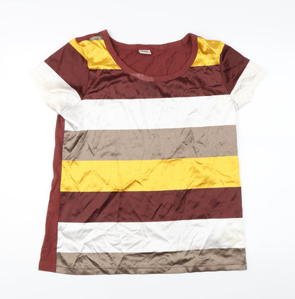 Additional front view of ESPRIT Women's Multicoloured L Striped T-Shirt