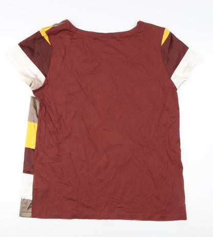 Back view of ESPRIT Women's Multicoloured L Striped T-Shirt